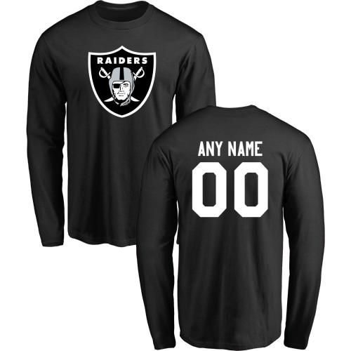 Men Oakland Raiders Design-Your-Own Long Sleeve Custom NFL T-Shirt